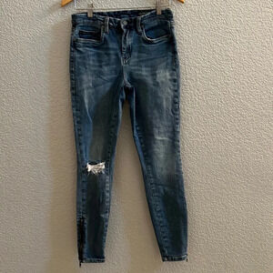 Blank NYC Mid Rise Skinny Zipper Leg Jeans